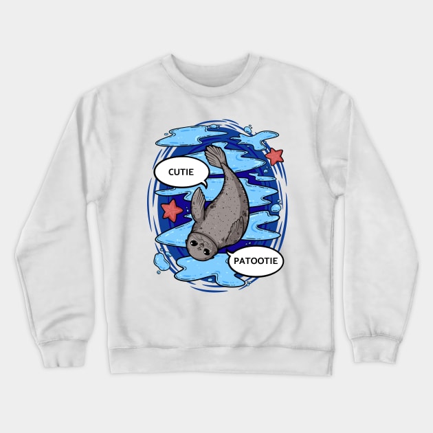 Cute Seal Crewneck Sweatshirt by zarya_kiqo